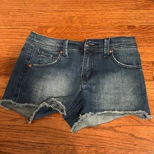 Pinc girls dark blue jean shorts size 12